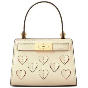 Tory Burch Women's Nano Lee Radziwill Heart Appliqué Leather Satchel - New Cream